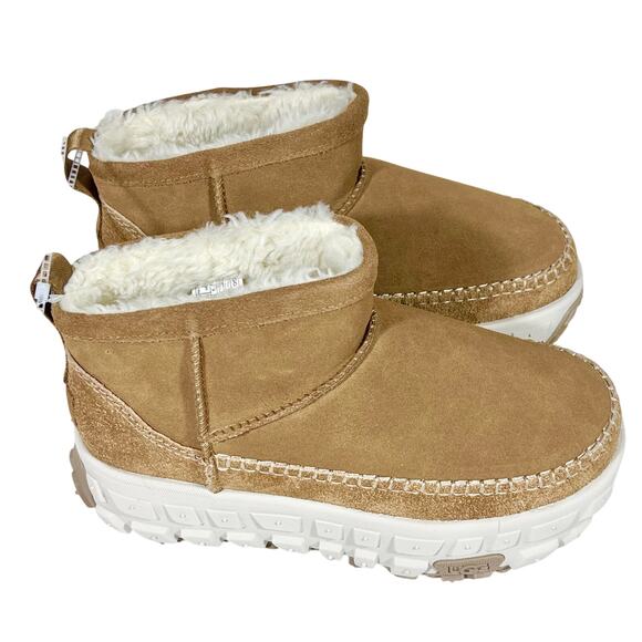 UGG Venture Daze Ultra Mini Fashion Boot Unisex Chestnut Men 8 Women 9 New - Picture 3 of 9